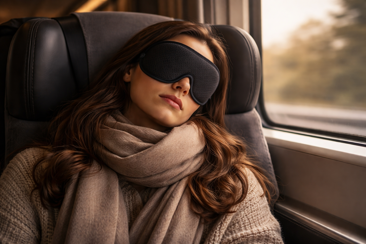 Masque de sommeil Revyna™ Obscurité totale. Confort 3D. Sommeil réparateur.
